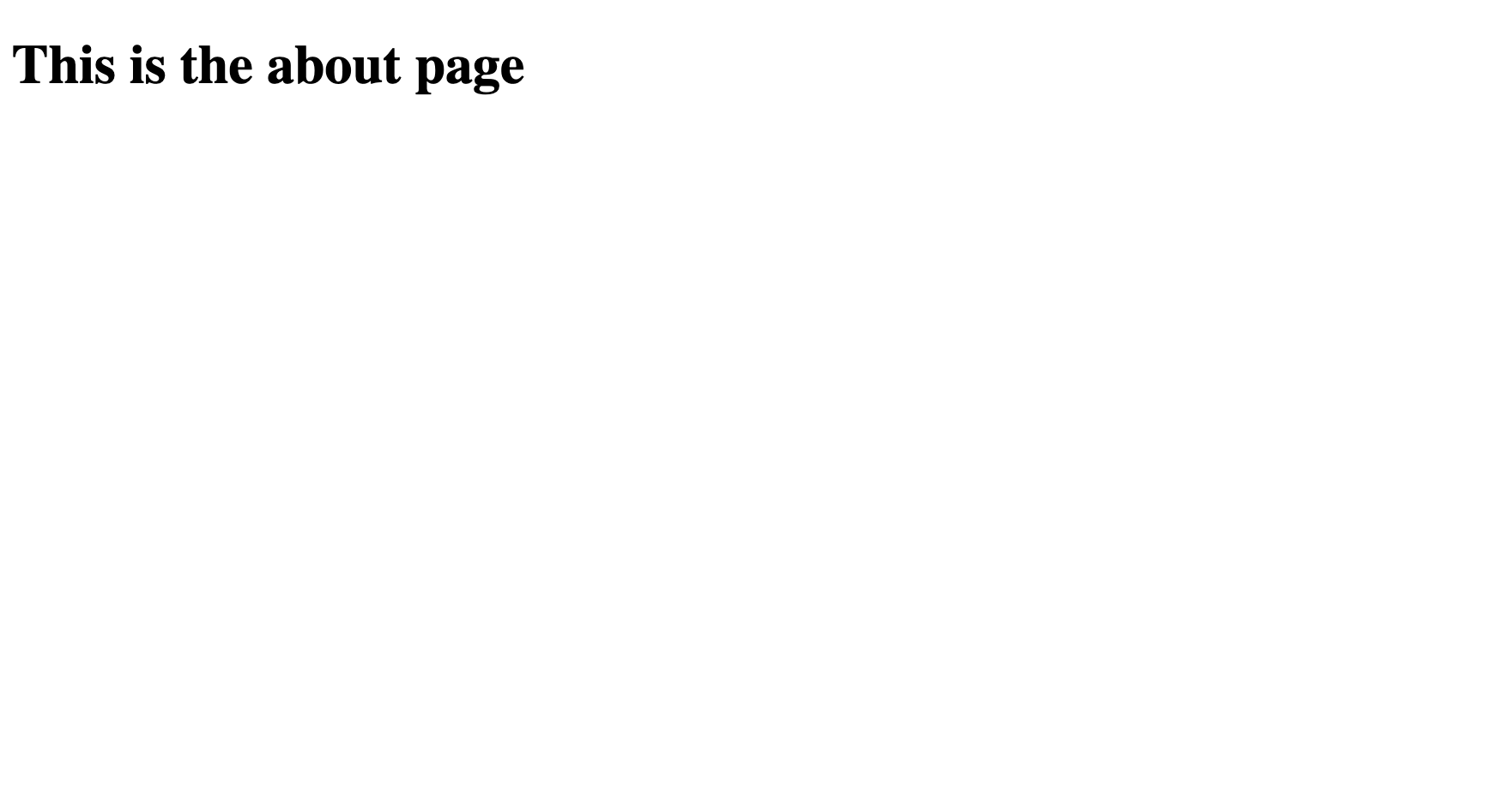 Figure 2-2: The newly created about page